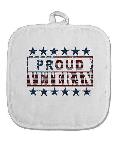 Proud Veteran Flag White Fabric Pot Holder Hot Pad-Pot Holder-TooLoud-White-Davson Sales