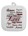 Love Languages White Fabric Pot Holder Hot Pad by TooLoud-Pot Holder-TooLoud-White-Davson Sales