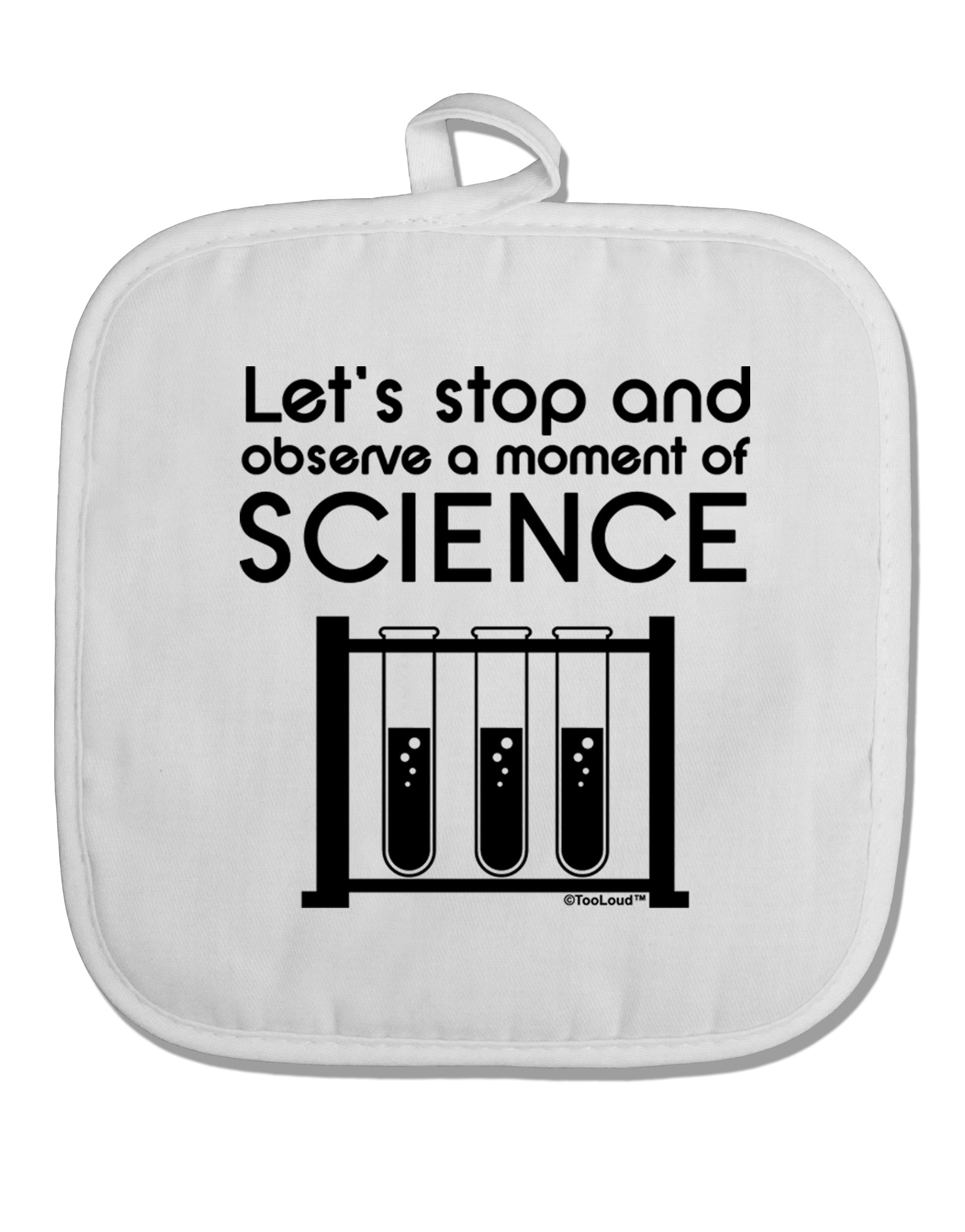 Moment of Science White Fabric Pot Holder Hot Pad by TooLoud-Pot Holder-TooLoud-White-Davson Sales