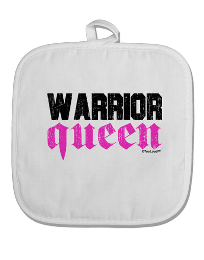 Warrior Queen Pink Script White Fabric Pot Holder Hot Pad-Pot Holder-TooLoud-White-Davson Sales