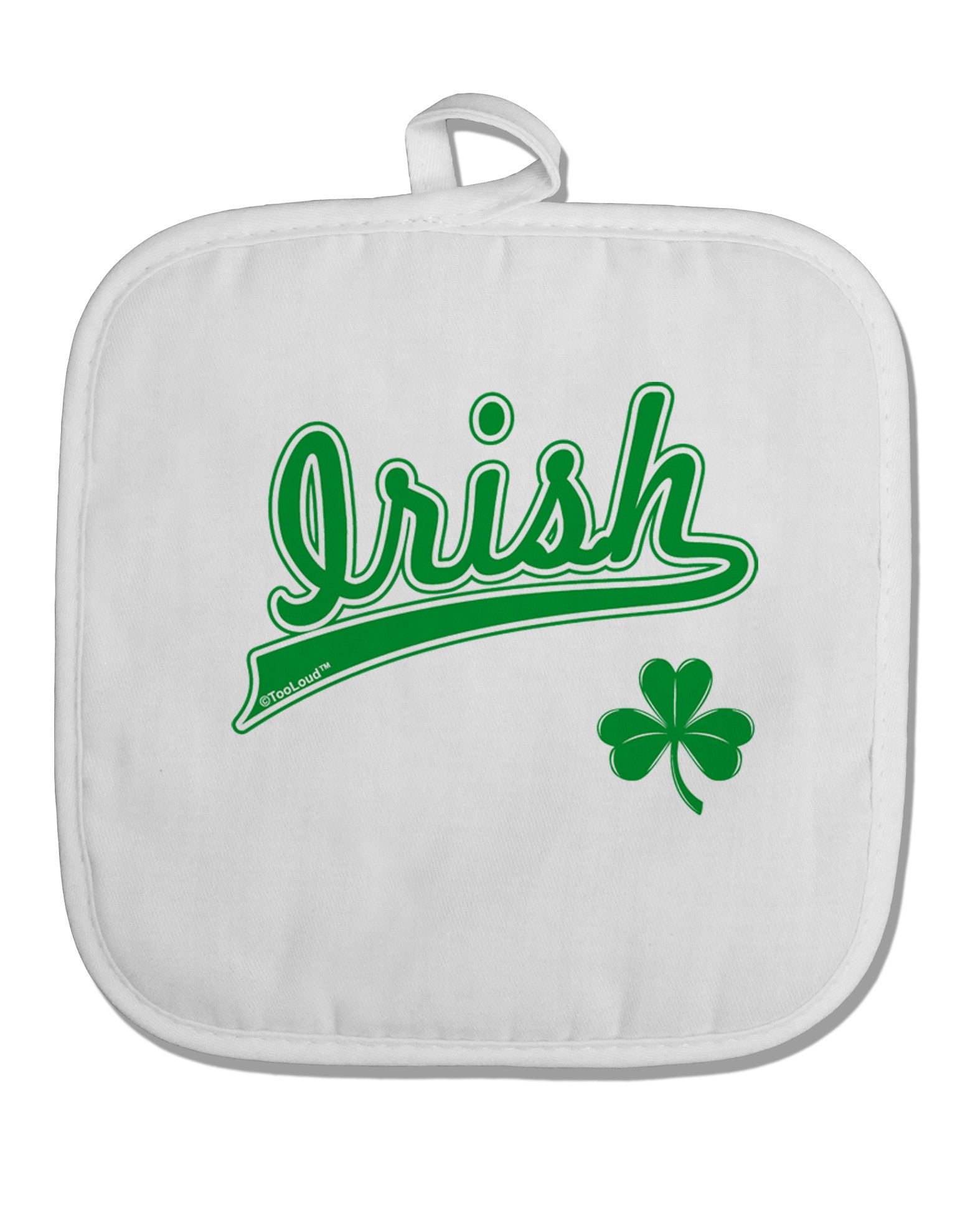 Irish Jersey White Fabric Pot Holder Hot Pad-Pot Holder-TooLoud-White-Davson Sales