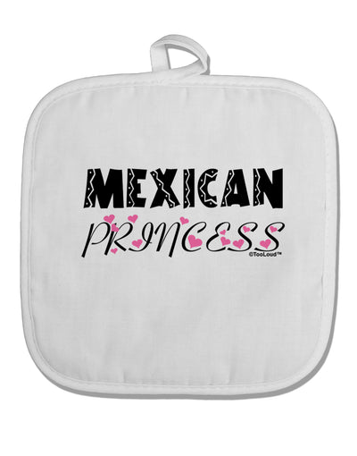 Mexican Princess - Cinco de Mayo White Fabric Pot Holder Hot Pad by TooLoud-Pot Holder-TooLoud-White-Davson Sales