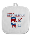 Proud Republican Checkmark White Fabric Pot Holder Hot Pad-Pot Holder-TooLoud-White-Davson Sales