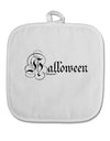 Halloween Script Text White Fabric Pot Holder Hot Pad-Pot Holder-TooLoud-White-Davson Sales