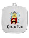 Queen Bee Text White Fabric Pot Holder Hot Pad by TooLoud-Pot Holder-TooLoud-White-Davson Sales