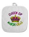 Queen Of Mardi Gras White Fabric Pot Holder Hot Pad-Pot Holder-TooLoud-White-Davson Sales