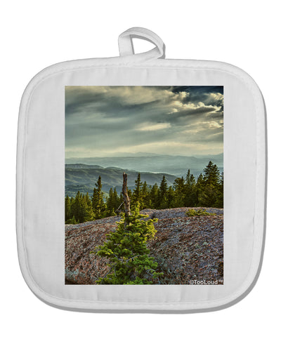 Nature Photography - Pine Kingdom White Fabric Pot Holder Hot Pad by TooLoud-TooLoud-White-Davson Sales