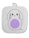 Cute Bunny with Floppy Ears - Purple White Fabric Pot Holder Hot Pad by TooLoud-Pot Holder-TooLoud-White-Davson Sales