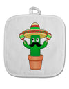 Fiesta Cactus White Fabric Pot Holder Hot Pad by TooLoud-Pot Holder-TooLoud-White-Davson Sales