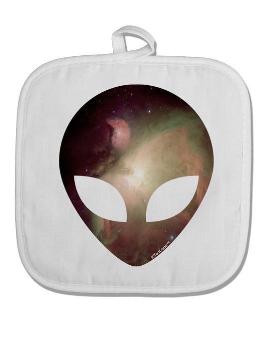 Extraterrestrial Face - Space #2 White Fabric Pot Holder Hot Pad by TooLoud-Pot Holder-TooLoud-White-Davson Sales