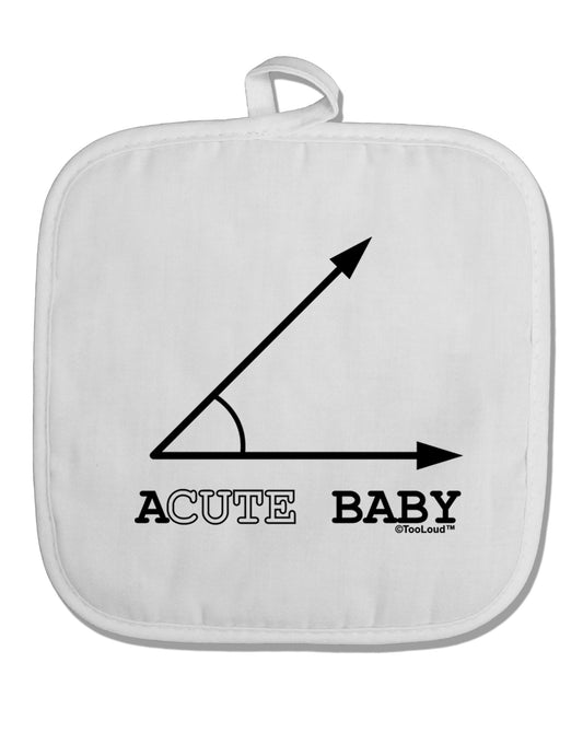 Acute Baby White Fabric Pot Holder Hot Pad-Pot Holder-TooLoud-White-Davson Sales