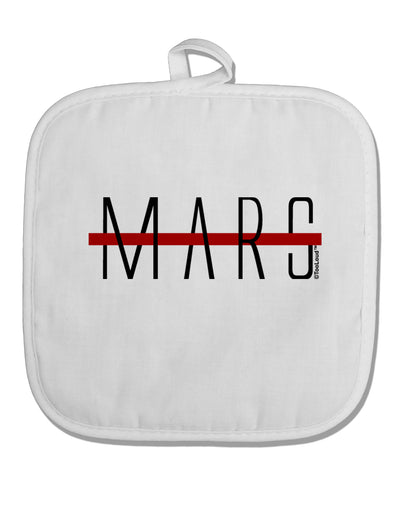 Planet Mars Text Only White Fabric Pot Holder Hot Pad-Pot Holder-TooLoud-White-Davson Sales