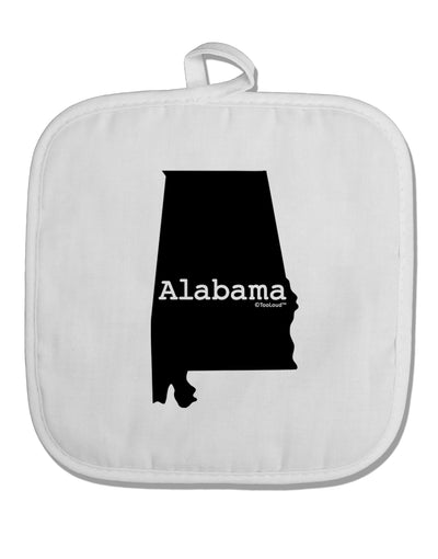 Alabama - United States Shape White Fabric Pot Holder Hot Pad by TooLoud-Pot Holder-TooLoud-White-Davson Sales