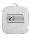 K Text Bubble White Fabric Pot Holder Hot Pad-Pot Holder-TooLoud-White-Davson Sales