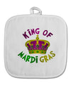 King Of Mardi Gras White Fabric Pot Holder Hot Pad-Pot Holder-TooLoud-White-Davson Sales