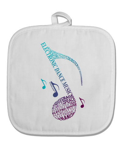 Music Note Typography White Fabric Pot Holder Hot Pad-Pot Holder-TooLoud-White-Davson Sales