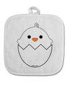 Cute Hatching Chick - White White Fabric Pot Holder Hot Pad by TooLoud-Pot Holder-TooLoud-White-Davson Sales