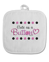 Cute As A Button White Fabric Pot Holder Hot Pad-Pot Holder-TooLoud-White-Davson Sales