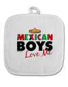 Mexican Boys Love Me White Fabric Pot Holder Hot Pad-Pot Holder-TooLoud-White-Davson Sales