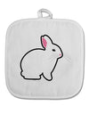 Cute Bunny Rabbit Easter White Fabric Pot Holder Hot Pad-Pot Holder-TooLoud-White-Davson Sales