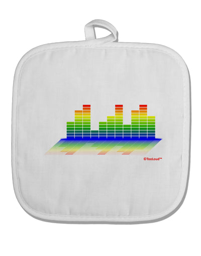 Equalizer Bars Design White Fabric Pot Holder Hot Pad by TooLoud-Pot Holder-TooLoud-White-Davson Sales