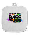 Paint Drop The Bass White Fabric Pot Holder Hot Pad-Pot Holder-TooLoud-White-Davson Sales