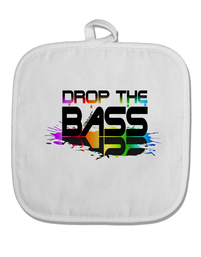 Paint Drop The Bass White Fabric Pot Holder Hot Pad-Pot Holder-TooLoud-White-Davson Sales