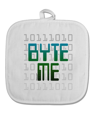 Byte Me White Fabric Pot Holder Hot Pad-Pot Holder-TooLoud-White-Davson Sales