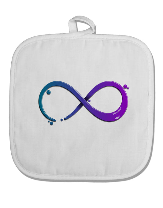 Painted Infinity White Fabric Pot Holder Hot Pad-Pot Holder-TooLoud-White-Davson Sales