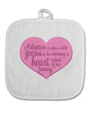 Adoption is When - Mom and Daughter Quote White Fabric Pot Holder Hot Pad by TooLoud-Pot Holder-TooLoud-White-Davson Sales