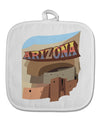 Arizona Montezuma Castle White Fabric Pot Holder Hot Pad-Pot Holder-TooLoud-White-Davson Sales