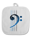 Distressed Bass Strings White Fabric Pot Holder Hot Pad-Pot Holder-TooLoud-White-Davson Sales