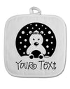 Personalized Matching Polar Bear Family Design - Your Text White Fabric Pot Holder Hot Pad-Pot Holder-TooLoud-White-Davson Sales