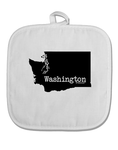 Washington - United States Shape White Fabric Pot Holder Hot Pad-Pot Holder-TooLoud-White-Davson Sales