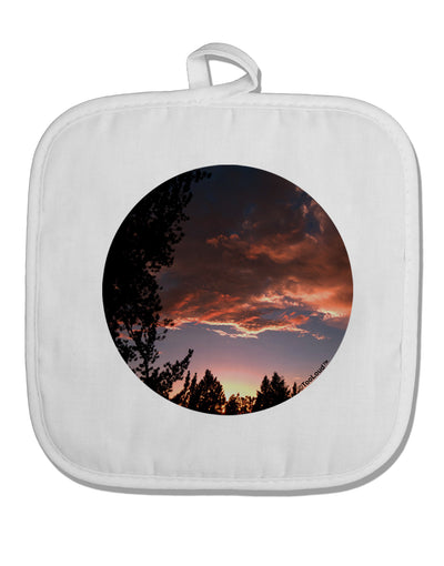 Forest Sunset White Fabric Pot Holder Hot Pad by TooLoud-Pot Holder-TooLoud-White-Davson Sales