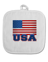 USA Flag White Fabric Pot Holder Hot Pad-Pot Holder-TooLoud-White-Davson Sales