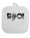 Scary Boo Text White Fabric Pot Holder Hot Pad-Pot Holder-TooLoud-White-Davson Sales