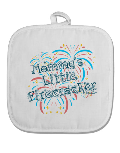 Mommy's Little Firecracker White Fabric Pot Holder Hot Pad-Pot Holder-TooLoud-White-Davson Sales