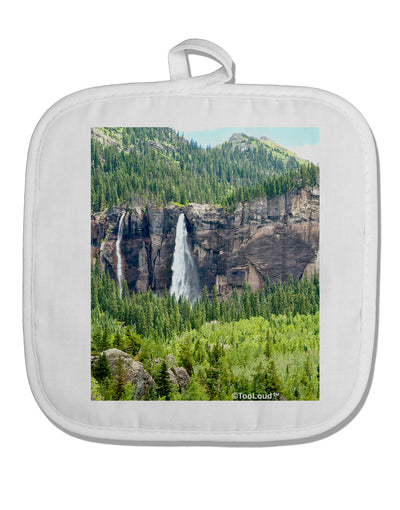 Beautiful Cliffs Nature White Fabric Pot Holder Hot Pad by TooLoud-Pot Holder-TooLoud-White-Davson Sales