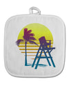 LA Beach Silhouette Letters White Fabric Pot Holder Hot Pad-Pot Holder-TooLoud-White-Davson Sales