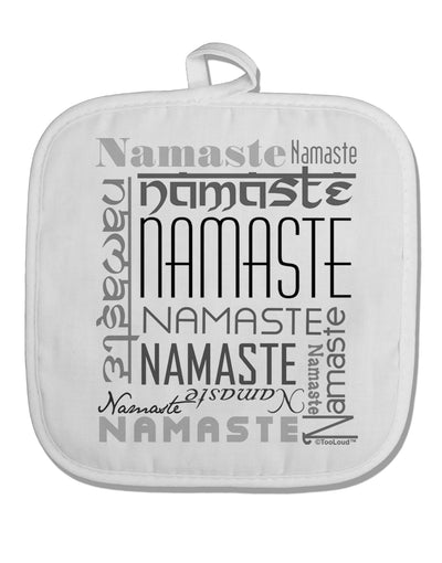 Namaste Rectangle White Fabric Pot Holder Hot Pad-Pot Holder-TooLoud-White-Davson Sales