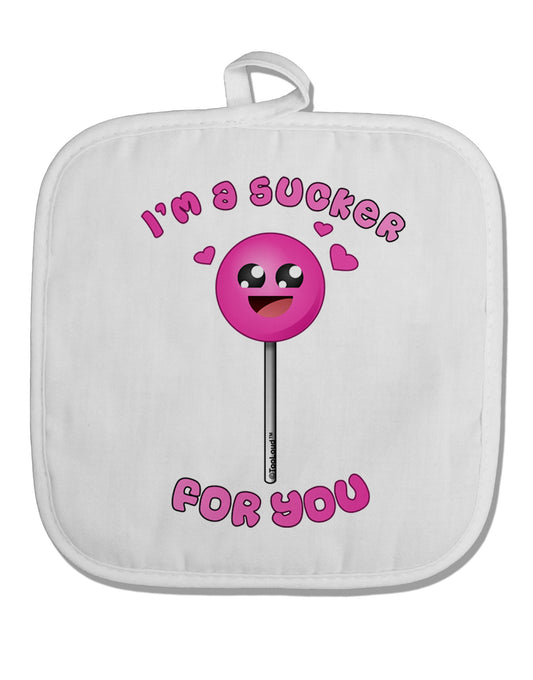 Sucker For You White Fabric Pot Holder Hot Pad-Pot Holder-TooLoud-White-Davson Sales