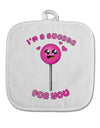 Sucker For You White Fabric Pot Holder Hot Pad-Pot Holder-TooLoud-White-Davson Sales