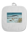 CO Snow Scene Text White Fabric Pot Holder Hot Pad-Pot Holder-TooLoud-White-Davson Sales