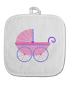 Baby Girl Carriage White Fabric Pot Holder Hot Pad-Pot Holder-TooLoud-White-Davson Sales