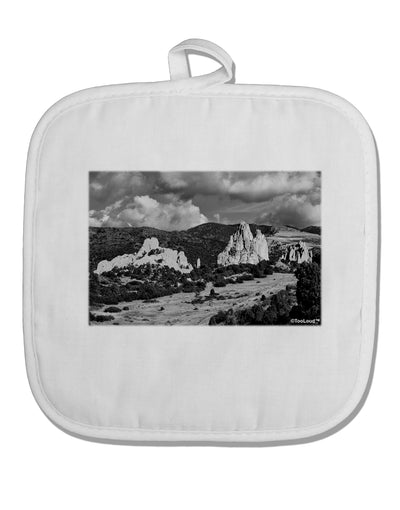 CO Mountain Forest Scene White Fabric Pot Holder Hot Pad by TooLoud-Pot Holder-TooLoud-White-Davson Sales