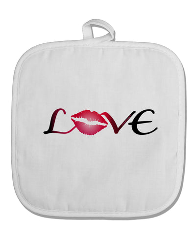 Love Kiss White Fabric Pot Holder Hot Pad-Pot Holder-TooLoud-White-Davson Sales