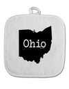 Ohio - United States Shape White Fabric Pot Holder Hot Pad by TooLoud-Pot Holder-TooLoud-White-Davson Sales