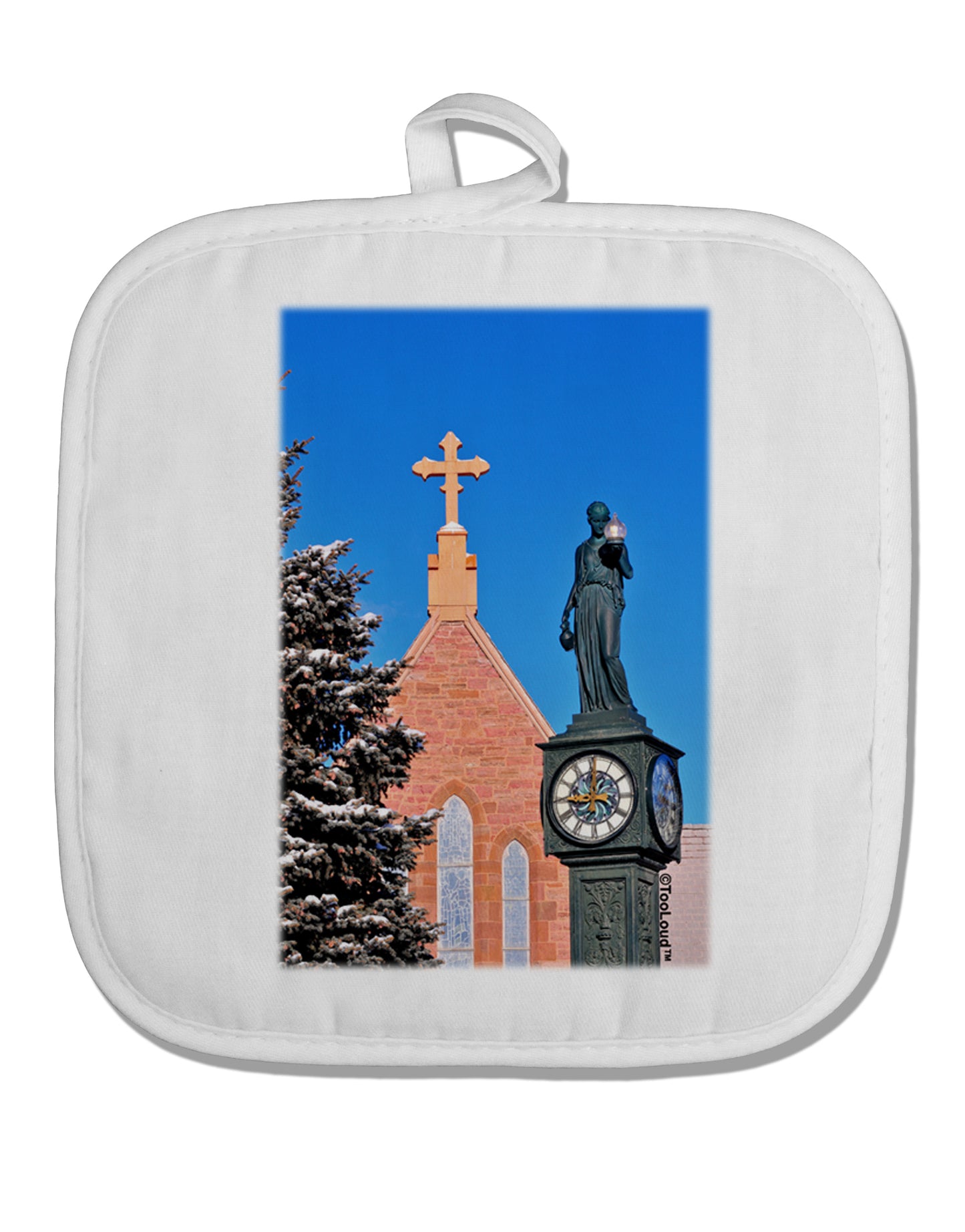 Manitou Springs Colorado White Fabric Pot Holder Hot Pad by TooLoud-Pot Holder-TooLoud-White-Davson Sales