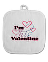 I'm HIS Valentine White Fabric Pot Holder Hot Pad-Pot Holder-TooLoud-White-Davson Sales